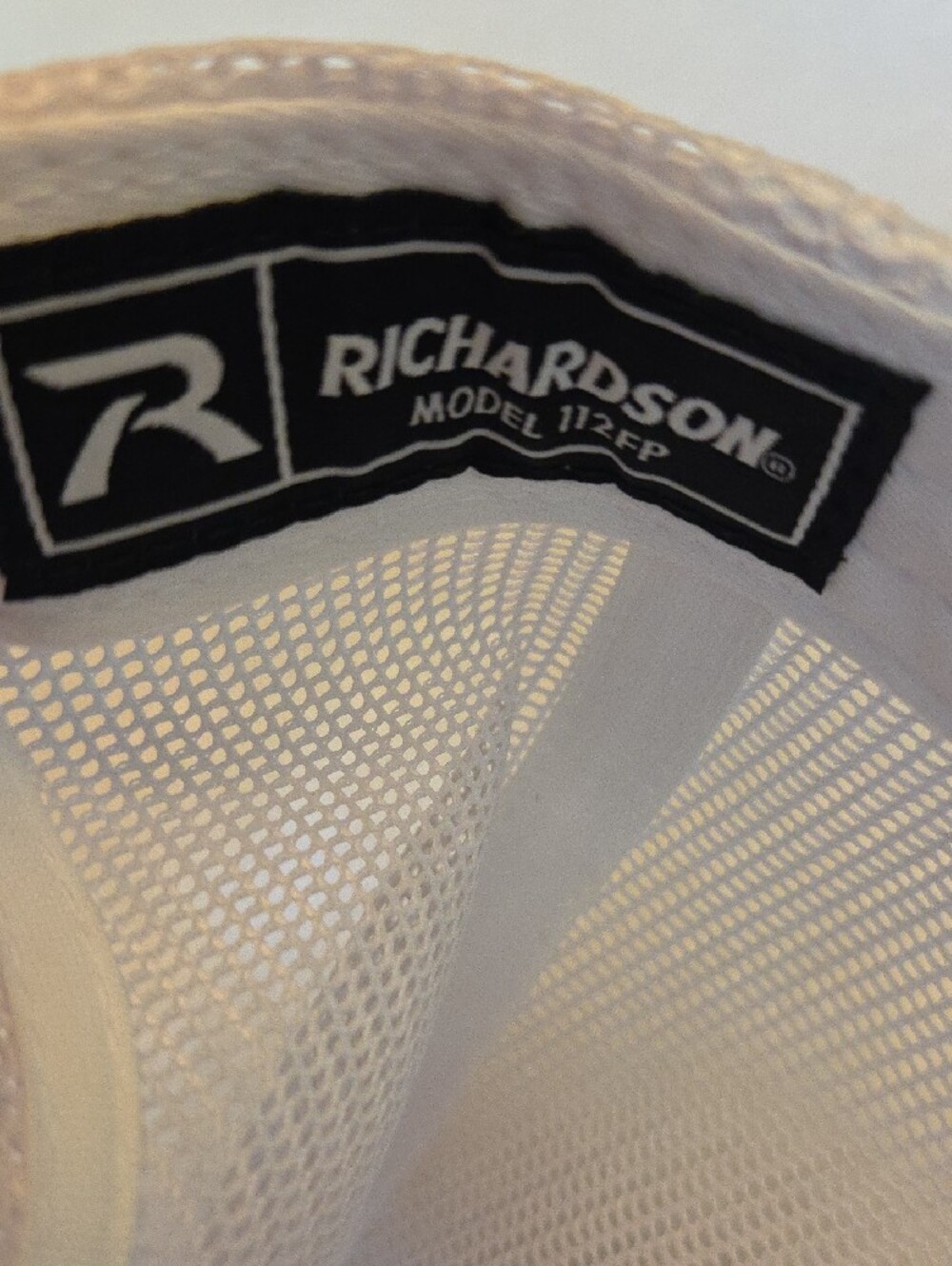 Richardson White Trucker Hat with Embroidered Sneaker Patch - Picture 4 of 4